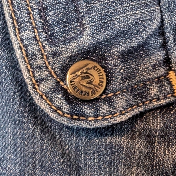 Citizens of Humanity Denim Micro Mini Skirt Y2K Vintage Women 32 Low Rise Blue - Picture 6 of 16